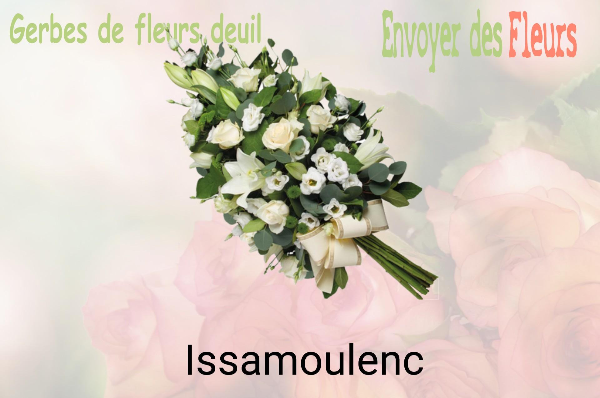 Gerbe de fleurs de deuil livrée à Issamoulenc